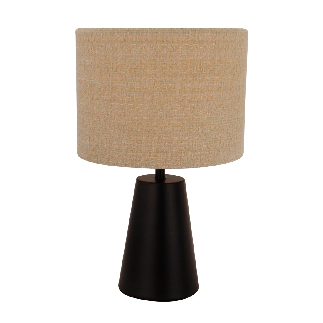 Chericoni Faro tafellamp – Ø20 cm – zwart en khaki – 1 lichts – Japandi stijl