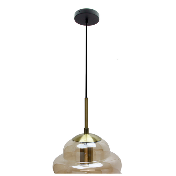 Moderne Glas-Hängelampe Chericoni Favo, Ø18 cm, 1-flammig, ideal für Küche oder Esszimmer.