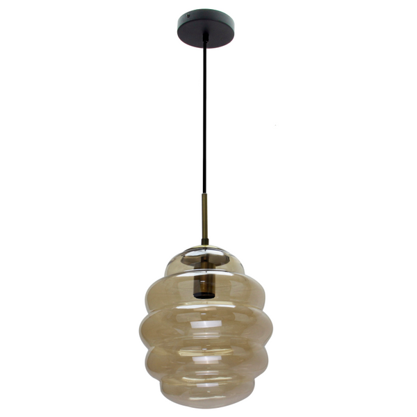 Glas-Hängelampe Chericoni Favo, Ø26 cm, 1-flammig, stilvolle Beleuchtung für moderne Wohnräume.