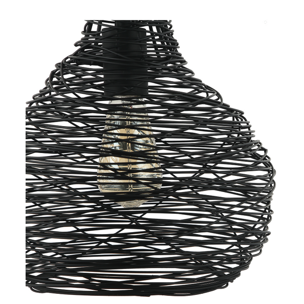 Chericoni Filo Sottile Pendelleuchte, Ø25 cm, 1-flammig, schwarz, aus Eisen und Metall, stilvoll und funktional.