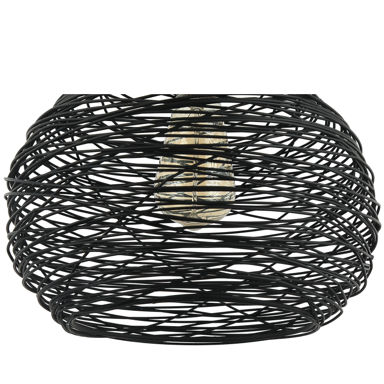 Moderne schwarze Hängelampe Chericoni Filo Sottile, Ø25 cm, 1-flammig, aus Eisen und Metall gefertigt.