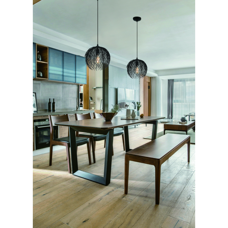 Schwarze Pendelleuchte Chericoni Filo Sottile, Ø32 cm, 1-flammig, Eisen- und Metallkonstruktion, elegant.