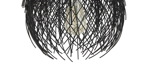 Detailaanzicht van de Chericoni Filo Sottile hanglamp, 1 lichts, Ø32 cm, zwart, gemaakt van ijzer en metaal.