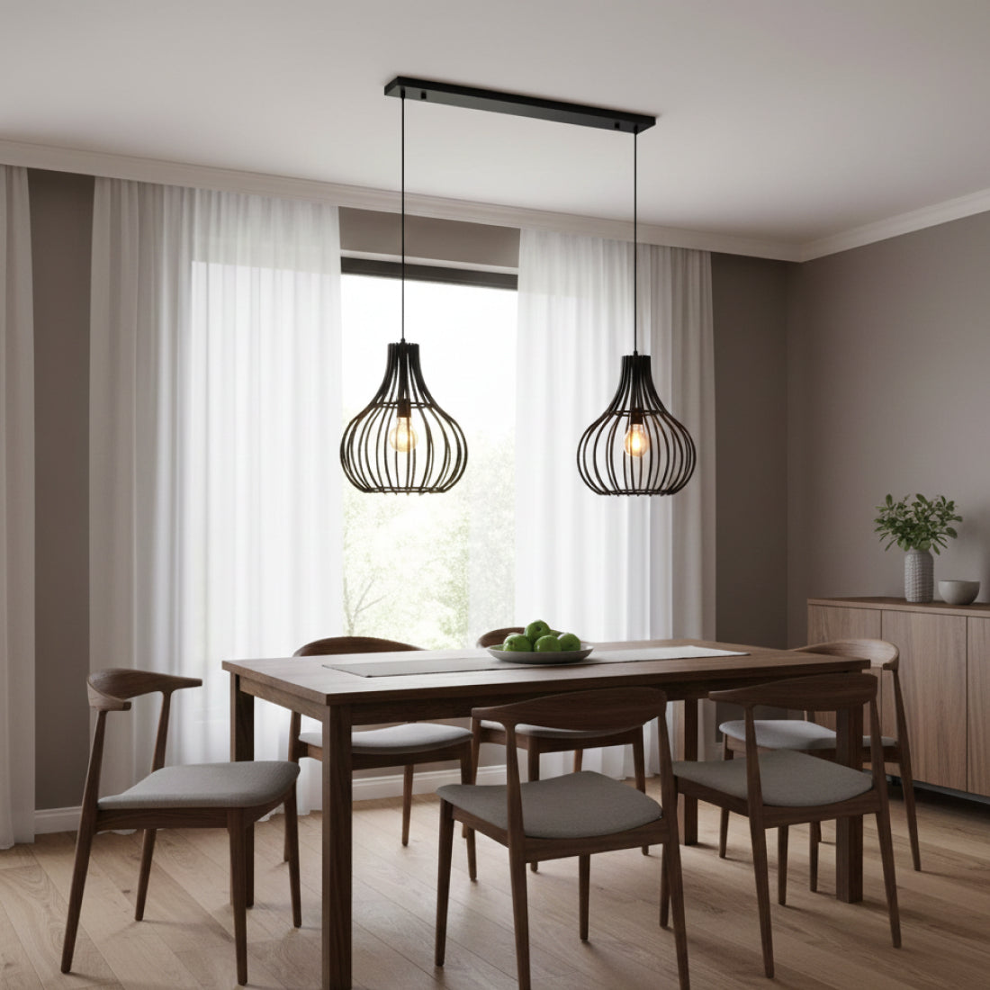 Chericoni Goccia Pendant Lamp – 2 Lights – Ø40cm – E27 – Black