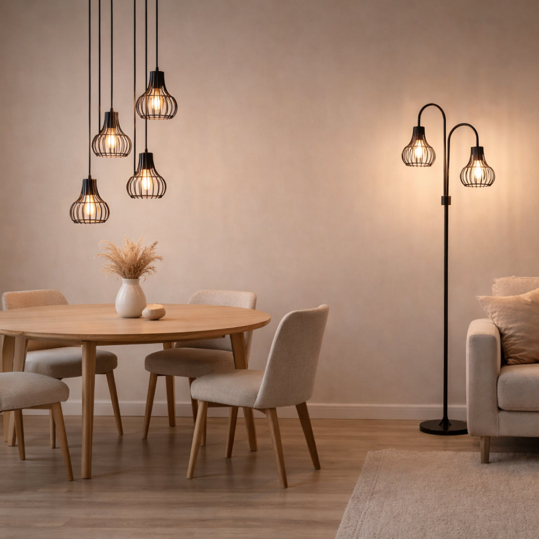 Chericoni Goccia Floor Lamp – 2 lights – 155 cm high – E27 – Black