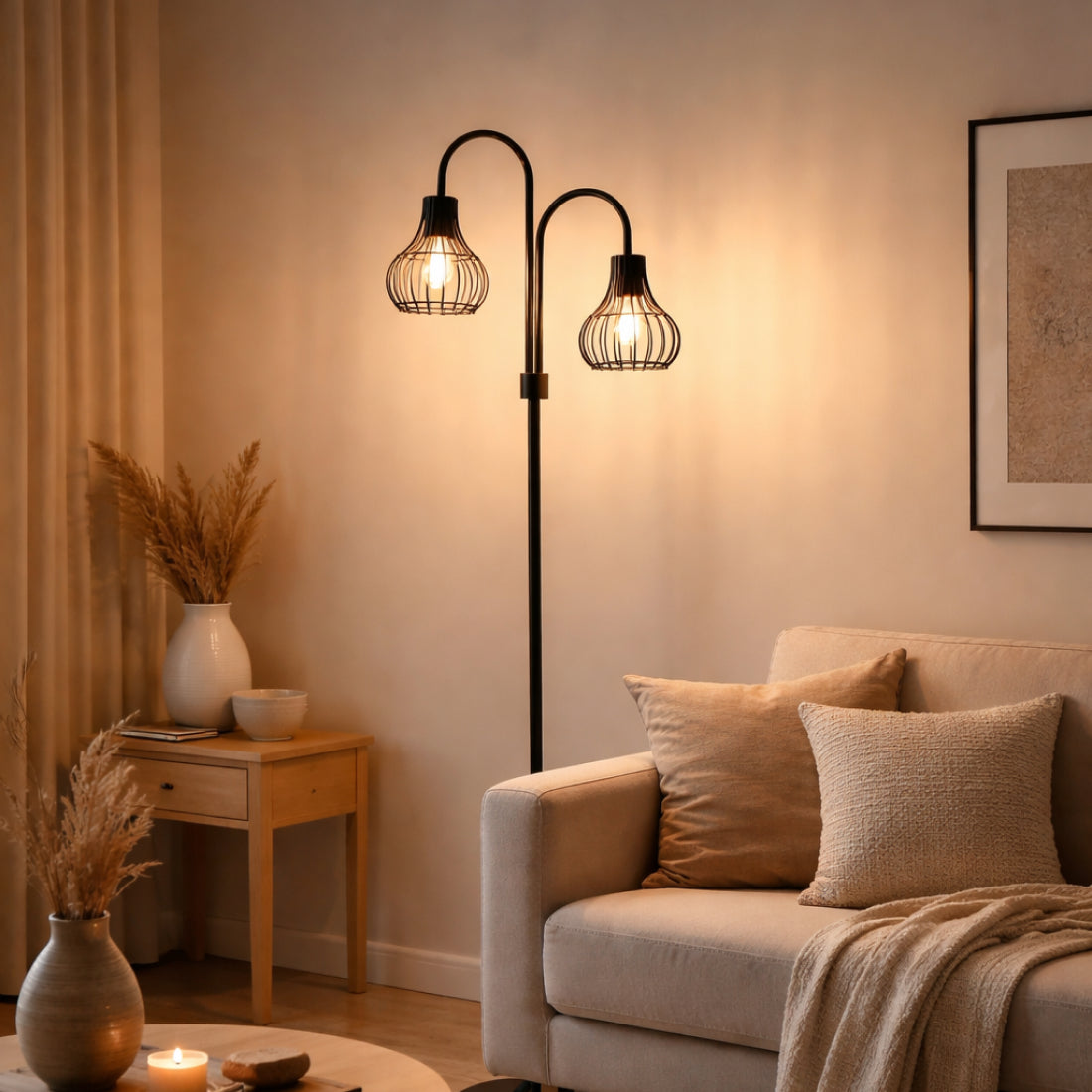 Chericoni Goccia Floor Lamp – 2 lights – 155 cm high – E27 – Black