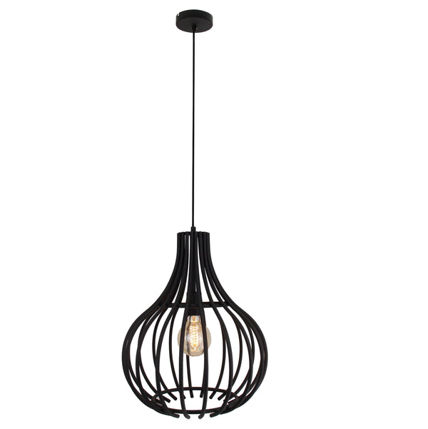 Chericoni Goccia hanglamp, 1 lichts, Ø40 cm, E27 fitting, zwart metaal; modern design voor sfeervolle verlichting.