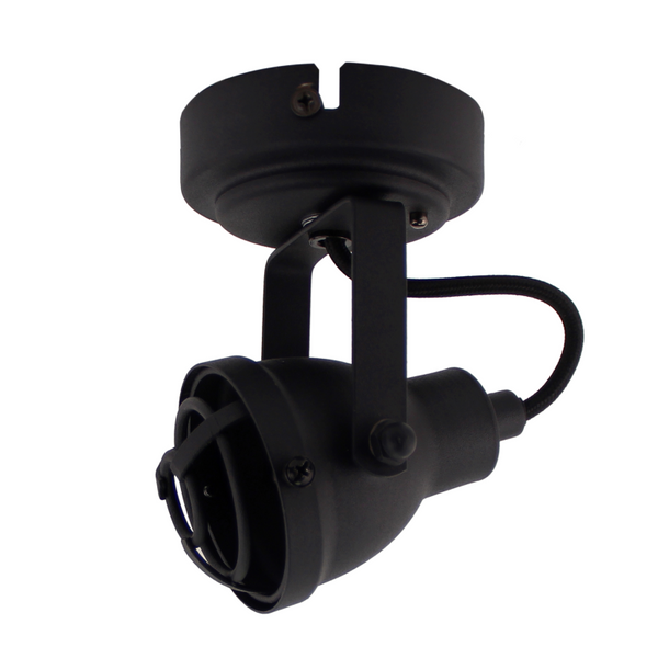 Chericoni Industria plafondspot, zwart, Ø7 cm, compact design, ideaal voor GU10 lampen.