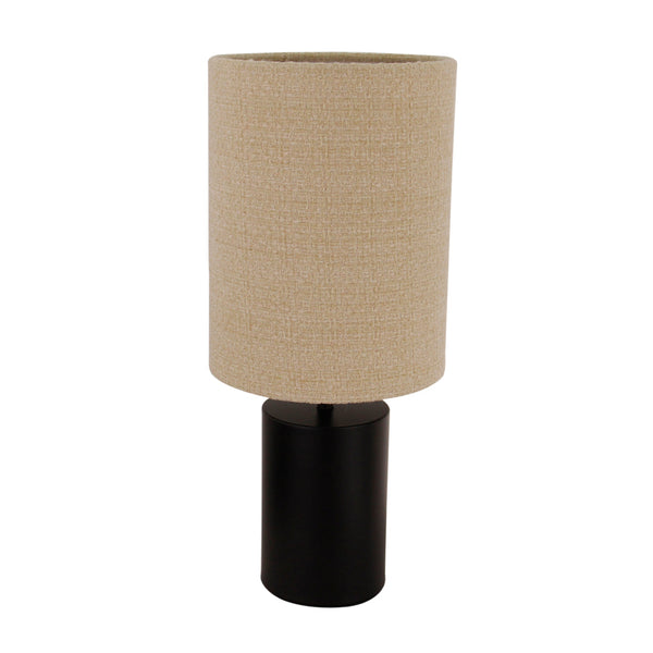 Stijlvolle tafellamp in Japandi stijl – Chericoni Lagos – Ø18 cm – zwart en khaki