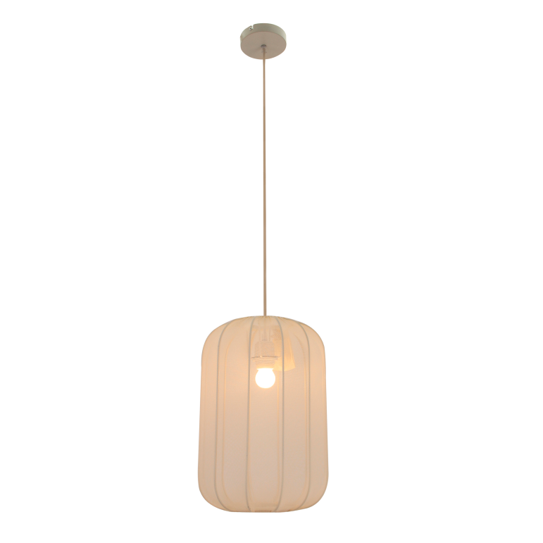 Chericoni Lecce hanglamp in natuurlijke textiele kap, passend bij Japandi interieurstijl.