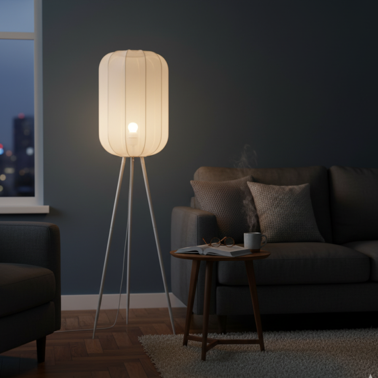 Chericoni Lecce vloerlamp met ingetogen design, ideaal voor een Japandi woonstijl.