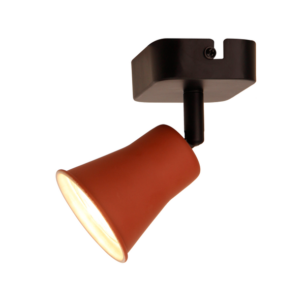 Die Lisa Spotlampe von Chericoni, 1-flammig, in Rot/Schwarz, verbindet modernes Design mit flexibler GU10-Beleuchtung.