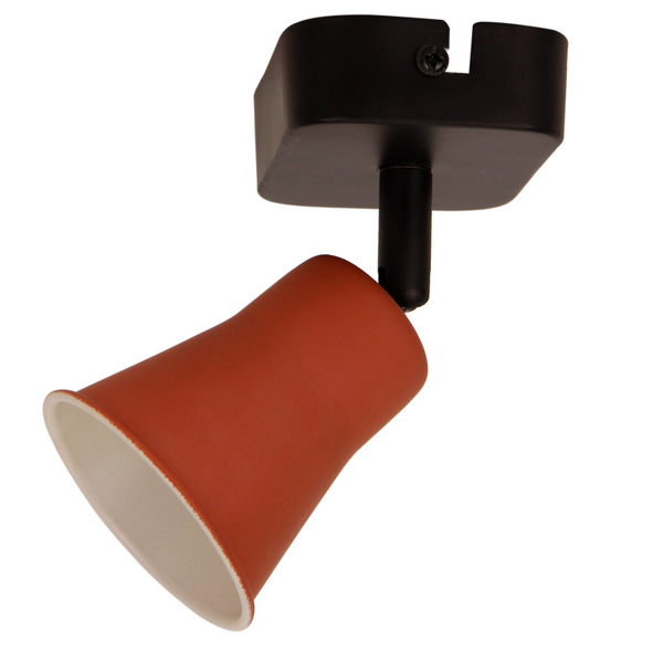 Chericoni Lisa Spotlampe, 1-flammig, GU10, Rot/Schwarz. Minimalistisch und funktional – ideal für gezielte Lichtakzente.