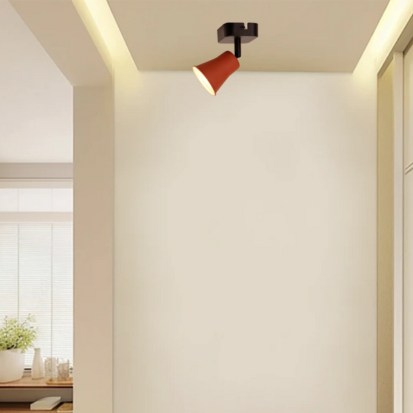 Moderne Spotlampe Lisa von Chericoni, 1-flammig, Rot/Schwarz. Mit GU10-Fassung ideal für punktgenaue Beleuchtung in Wohn- und Arbeitsbereichen.