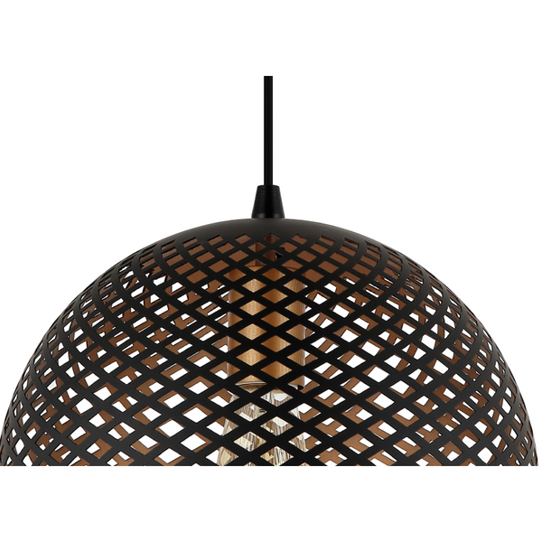 Chericoni Lodi Pendelleuchte, Ø30 cm, 1-flammig, schwarz, aus Eisen und Metall, stilvoll und funktional.