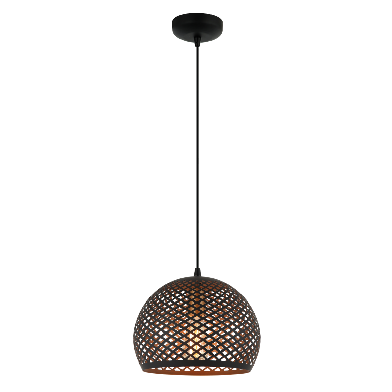 Chericoni Lodi Hängelampe, schwarz, Ø30 cm, 1-flammig, aus Eisen und Metall, modernes Industriedesign.