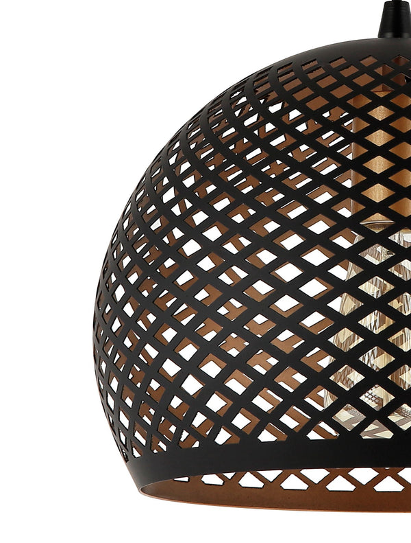 Chericoni Lodi hanglamp 1 lichts Ø30 cm zwart, gemaakt van ijzer en metaal, elegant ontwerp voor een stoere uitstraling.