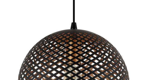Chericoni Lodi hanglamp 1 lichts Ø30 cm zwart, metalen design, ideaal voor moderne interieurs met een industriële uitstraling.
