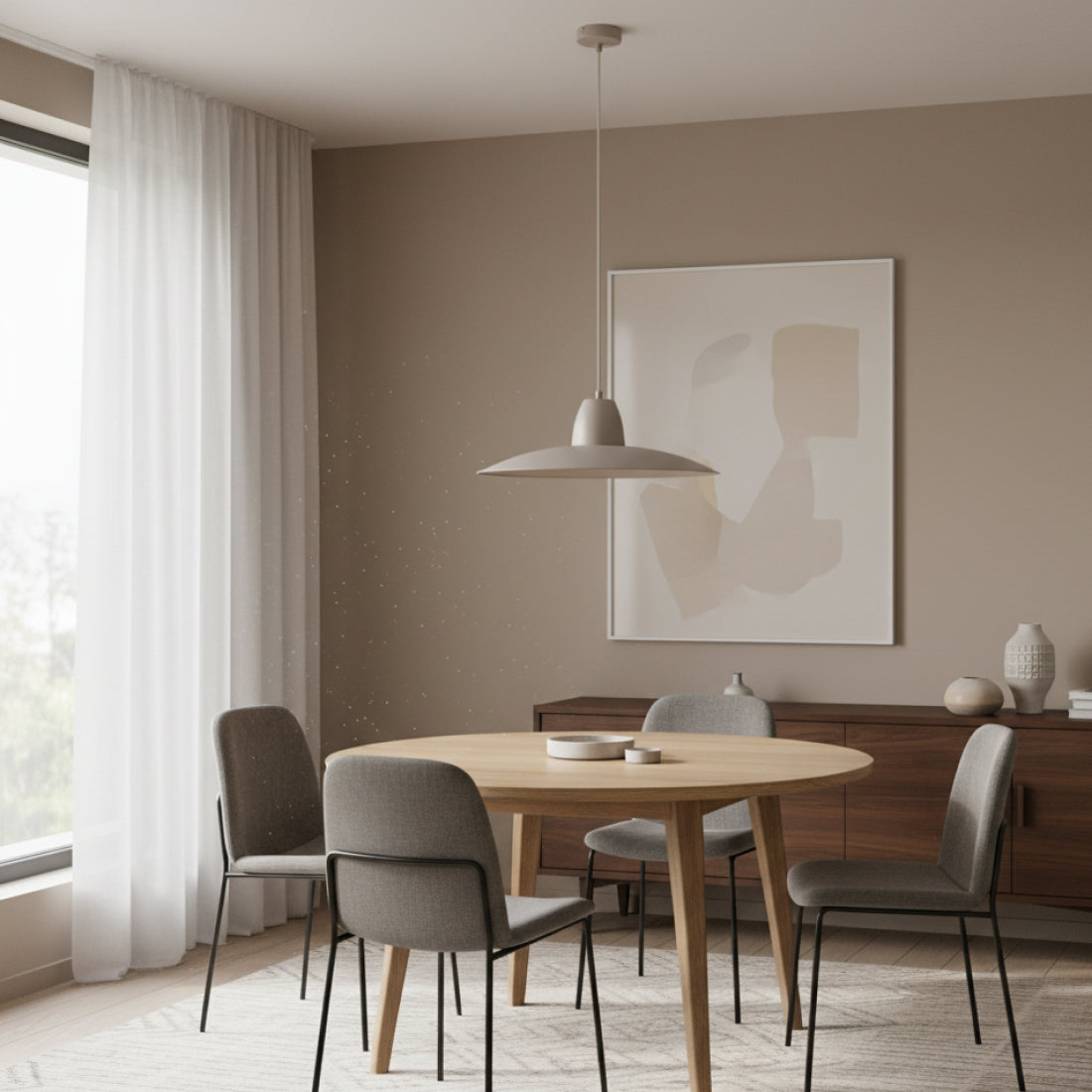 Suspension Chericoni Mantua - Sable & Crème - 1 Lumière - Ø48 cm - GU10 - Design Moderne