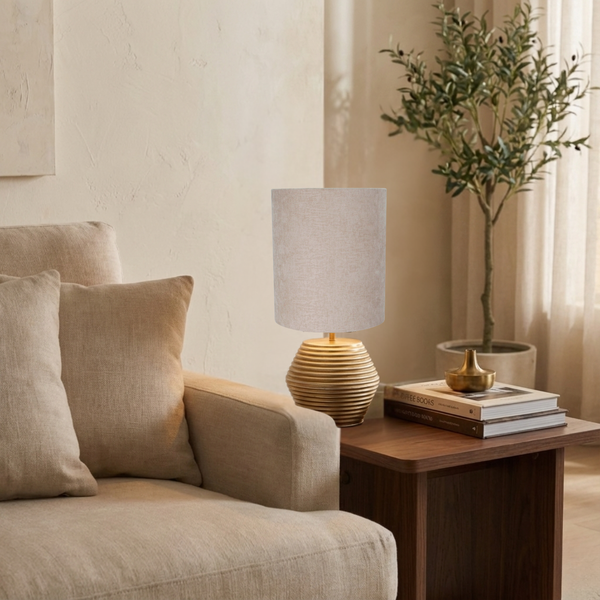 Chericoni Modena Tafellamp – 1 licht – Ø20 cm - Goud / Crème