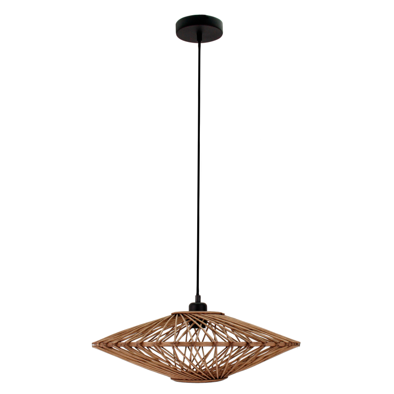 Große naturfarbene Hängelampe Chericoni Capello, Ø50 cm, 1-flammig, E27, ideal für Wohn- und Esszimmer.