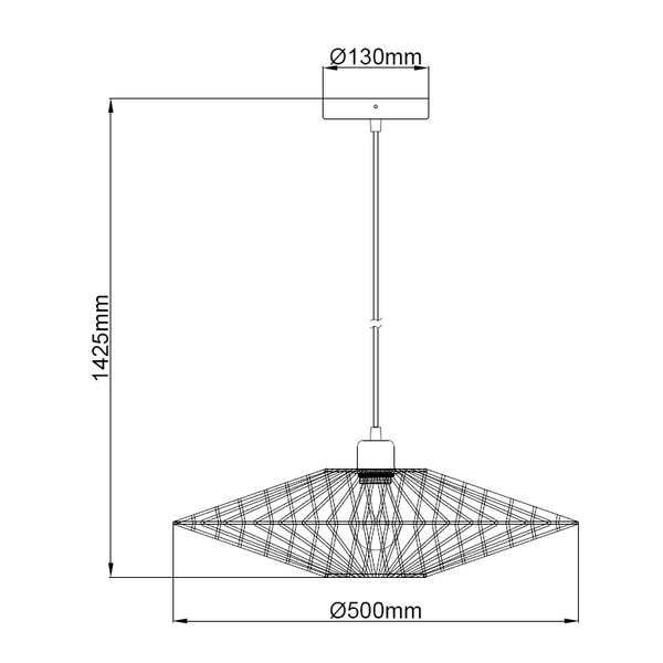 Elegante Chericoni Nature Capello Hängelampe, Ø50 cm, 1-flammig, E27, naturfarben und modern.