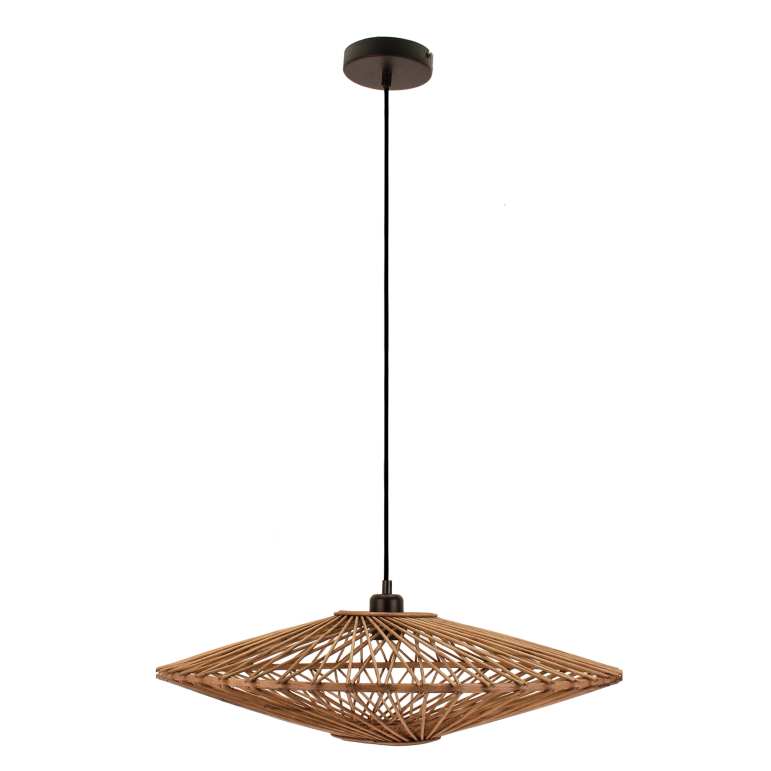 Naturfarbene Chericoni Capello Pendelleuchte, Ø60 cm, 1-flammig, E27, stilvoll und nachhaltig gestaltet.