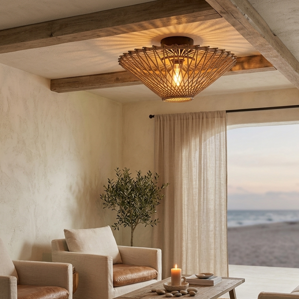 Chericoni Nature Capello Ceiling Lamp – Ø50 cm – 1 light – E27 – Nature