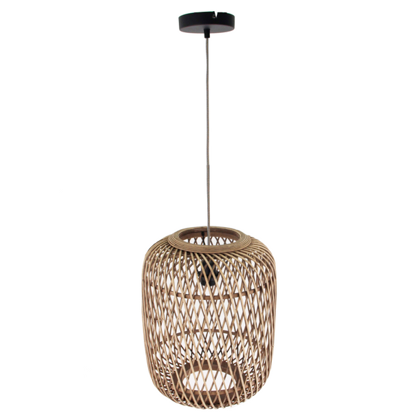 Stijlvolle Chericoni Nature Diagonaal hanglamp, Ø32 cm, natuur hout, 1-lichts.