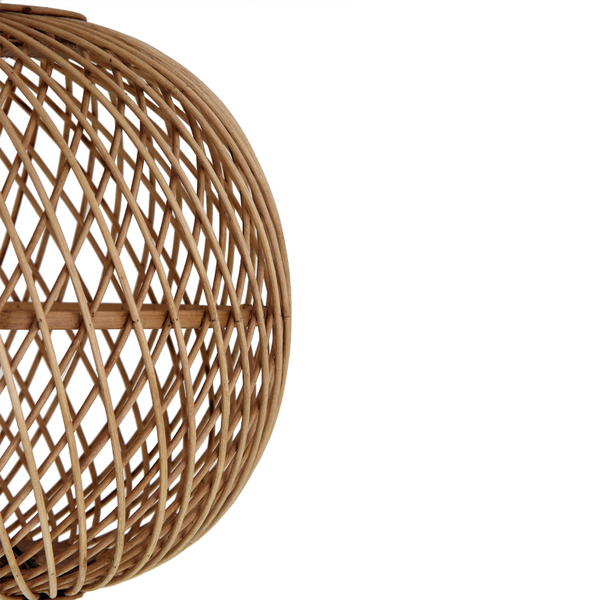 Chericoni Nature Diagonal Round Pendant Lamp – 1 light – Ø40 cm – E27 - Natural wood