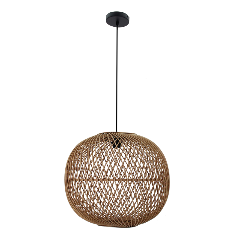 Elegante Chericoni Nature Diagonaal ronde hanglamp, Ø50 cm, natuurdesign, E27 fitting.