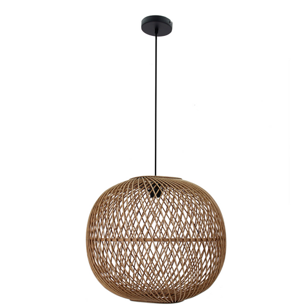 Elegante Chericoni Nature Diagonaal ronde hanglamp, Ø50 cm, natuurdesign, E27 fitting.