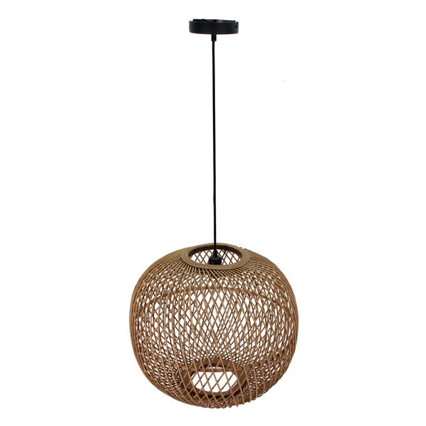 Unieke Chericoni Nature Diagonaal hanglamp, Ø50 cm, natuur hout, 1-lichts.