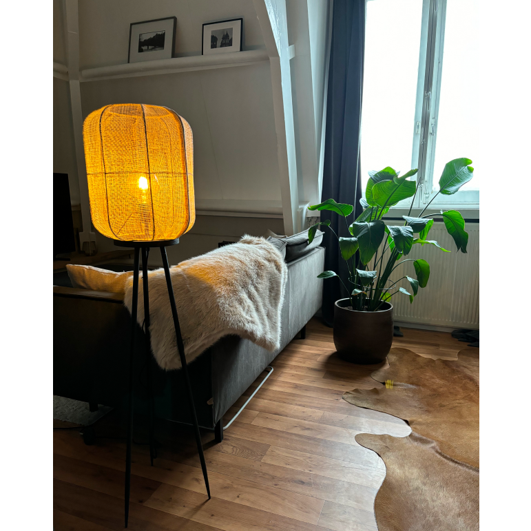 Detailaufnahme vom Jute-Lampenschirm