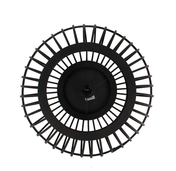 Onderaanzicht van de Chericoni Nature Trapeze plafondlamp zwart, 1 lichts, Ø40 cm, E27 fitting met modern design.