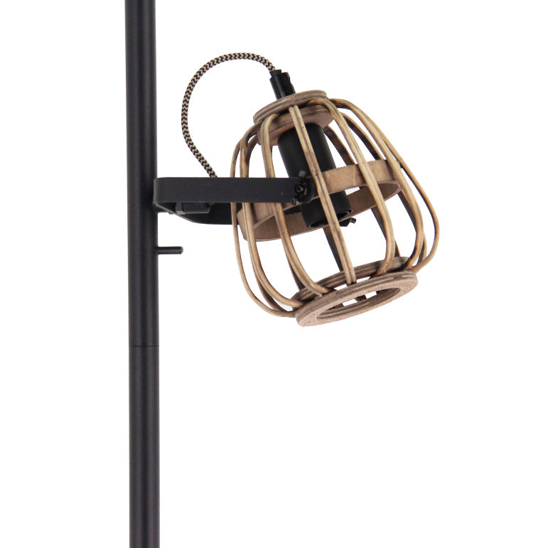 Stehlampe mit E14-Fassung und zwei Leuchtquellen