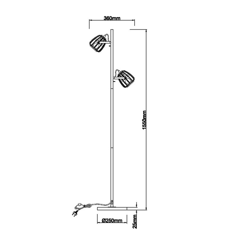 Wohnzimmer mit Chericoni Nature Trapeze Stehlampe
