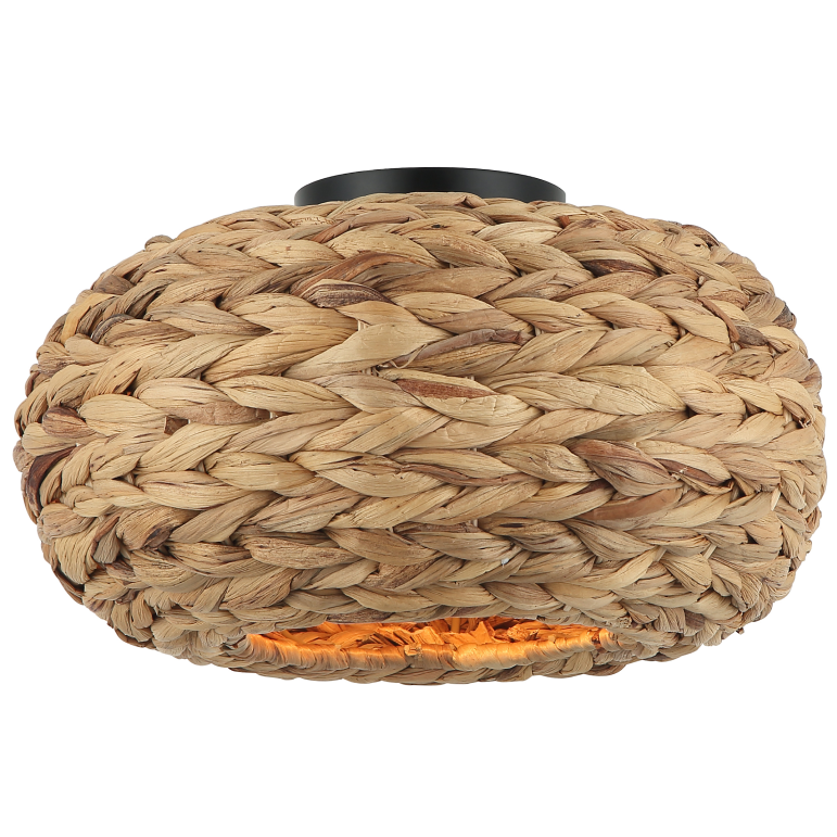 Die Chericoni Nature Treccia Deckenleuchte, Ø35 cm, 1-flammig, aus Bambus gefertigt, verleiht jedem Raum ein warmes, natürliches Ambiente. Das geflochtene Design erzeugt harmonische Lichtmuster und sorgt für gemütliche Beleuchtung in Wohn- oder Esszimmern.