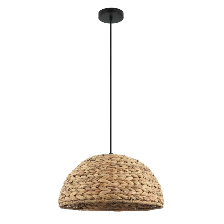 Chericoni Nature Treccia Pendelleuchte, Ø40 cm, 1-flammig, braun, aus umweltfreundlichem Bambus gefertigt.