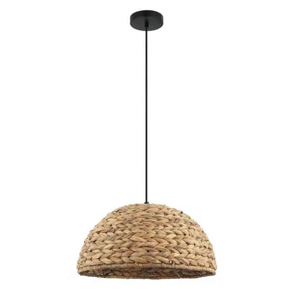 Chericoni Nature Treccia Pendelleuchte, Ø40 cm, 1-flammig, braun, aus umweltfreundlichem Bambus gefertigt.