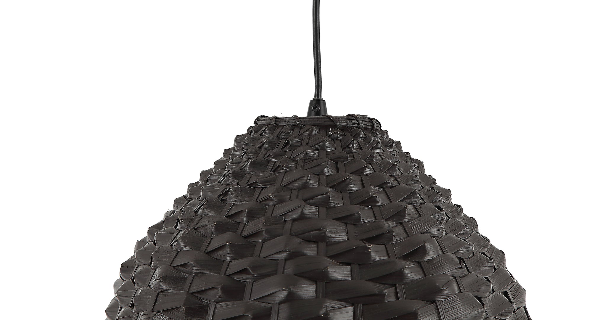 Chericoni Nature Treccia viseča svetilka - 1 svetilka - Ø32cm - E27 - Črna
