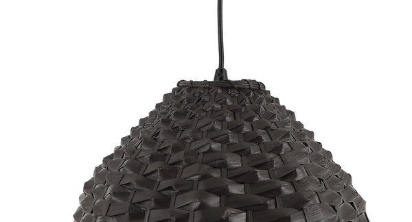 Chericoni Nature Treccia viseča svetilka - 1 svetilka - Ø32cm - E27 - Črna