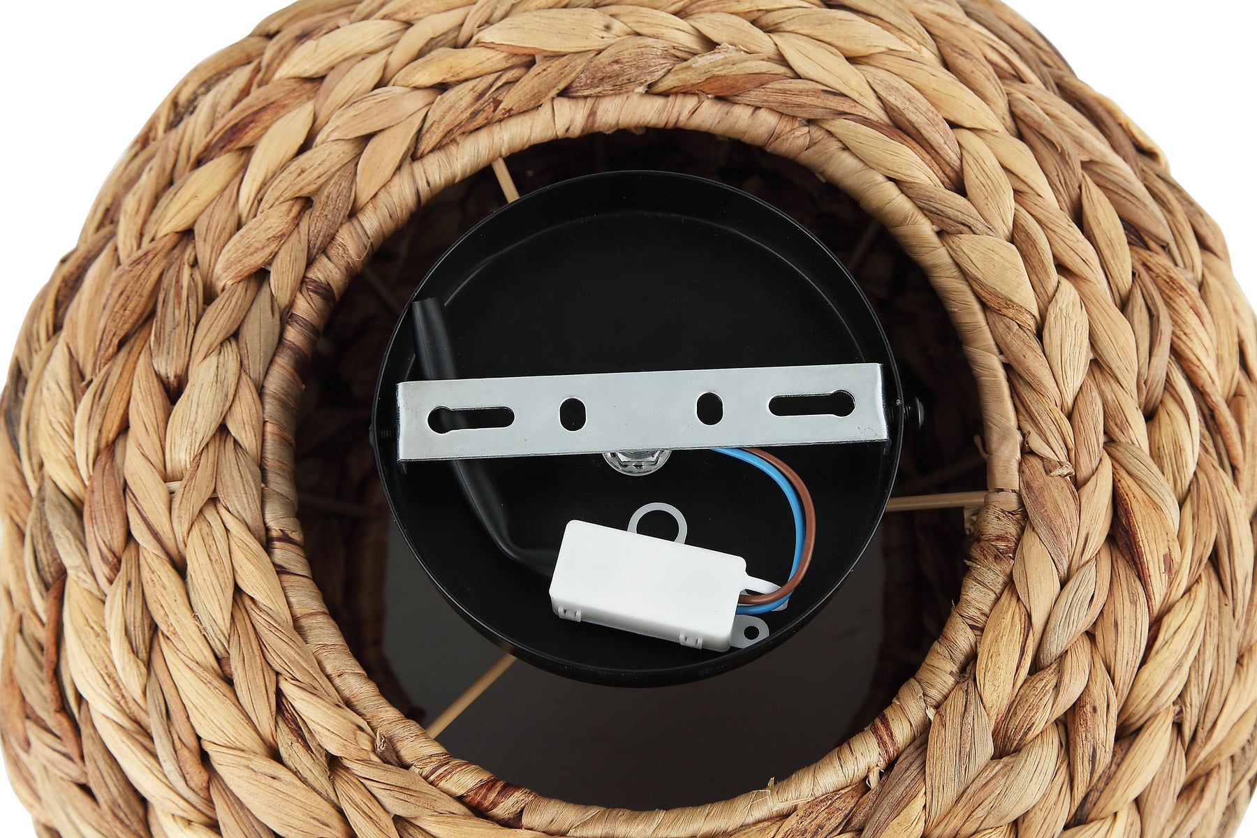 Chericoni Nature Treccia plafondlamp 1 licht Ø 35 cm bamboe, detailaanzicht van het vakmanschap en design.