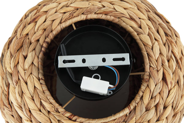 Chericoni Nature Treccia plafondlamp 1 licht Ø 35 cm bamboe, detailaanzicht van het vakmanschap en design.