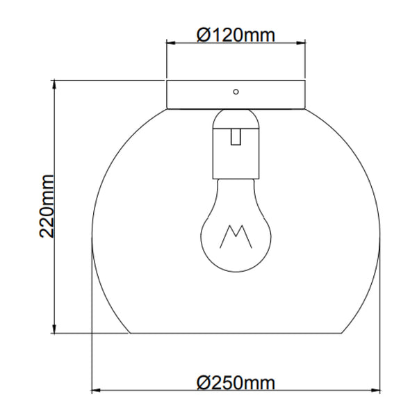 Chericoni Occhio Ceiling Lamp - 1 Light - Pink - Ø 25 cm