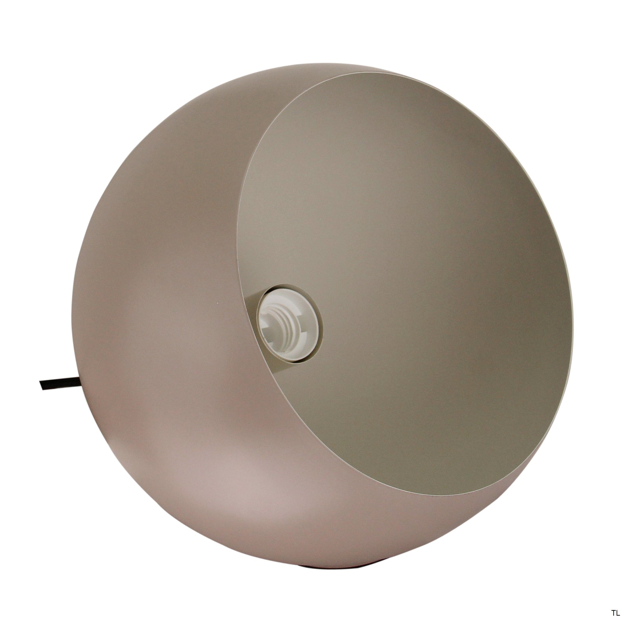 Tafellamp Chericoni Occhio, Ø20 cm, taupe. Compact en stijlvol design, ideaal voor sfeervolle verlichting in elk interieur.