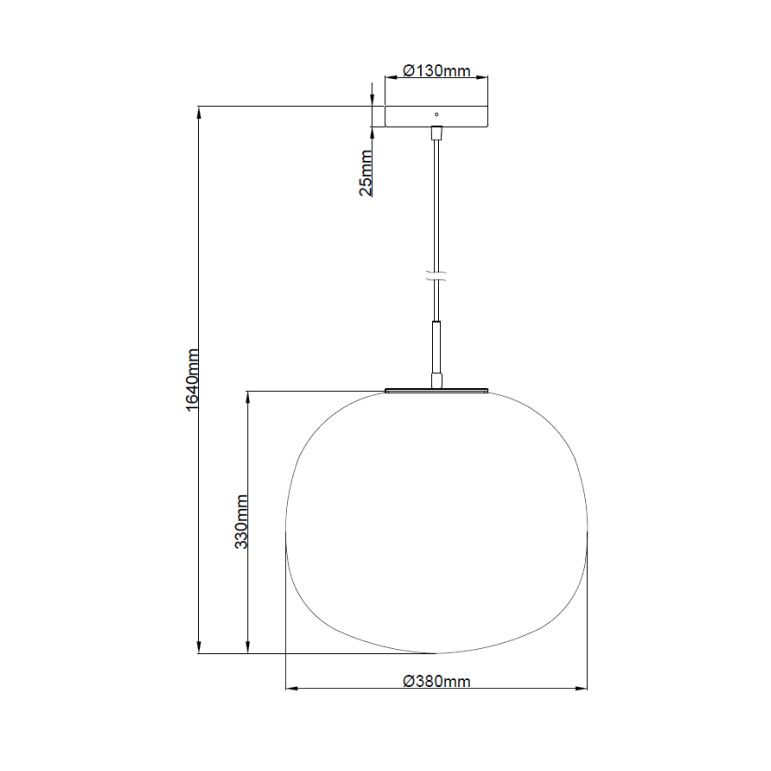 Stilvolle Chericoni Opalino Hängelampe, Ø38 cm, 1-flammig, aus weißem Glas gefertigt. Sie spendet weiches Licht und sorgt für eine behagliche Atmosphäre in Wohn- und Esszimmern.