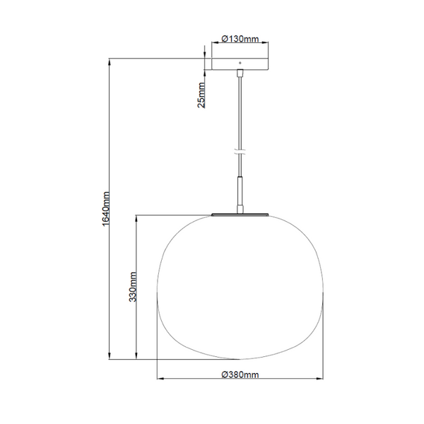 Stilvolle Chericoni Opalino Hängelampe, Ø38 cm, 1-flammig, aus weißem Glas gefertigt. Sie spendet weiches Licht und sorgt für eine behagliche Atmosphäre in Wohn- und Esszimmern.