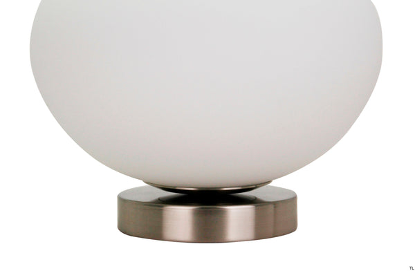 Chericoni Opalino tafellamp 1 licht Ø 22 cm, nikkel mat, stijlvolle tafellamp voor elegante en sfeervolle verlichting.