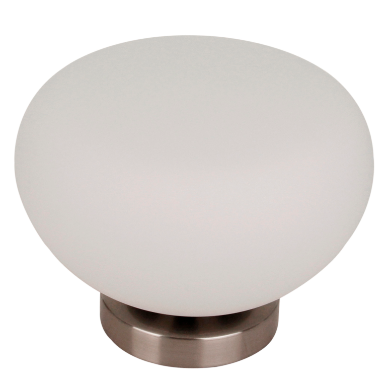 Die Chericoni Opalino Tischlampe, Ø22 cm, 1-flammig, Glas & Metall, bringt modernen Stil in Wohn- und Arbeitsbereiche.